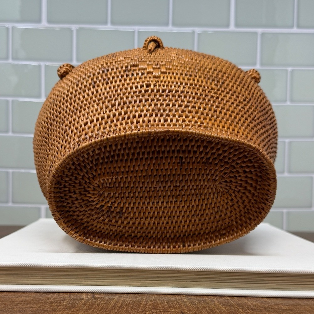 Handwoven Balinese Ata Grass Basket Purse - Vintage-Inspired - Picture 10 of 16